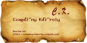 Czagány Károly névjegykártya